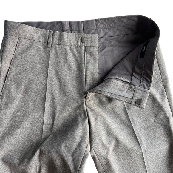 HUGO BOSS Virgin Wool Pant Trouser Taupe Gray Brown Size 30W 33L NWT Unhemmed - Picture 3 of 10